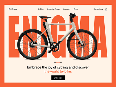 Enigma Bike - Website Design branding dailydesigns dailyui design designchallenge designers dribble ecommerce graphic design illustration logo typography ui uiux ux vector visual website