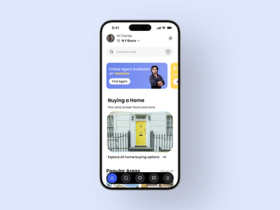 Real Estate App UI - Venture 2024 agent finder classified app ui design dribbbleshots landlords mobile app design property buy and sell property finder property listings: property managemnet real estate case study real estate ui design ui uidesign ux