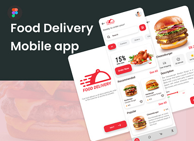 Food delivery mobile app design, Food app design delivery app ui delivery app wireframes figma figma food app design food app food app delivery food app ui food app uiux food delivery app ui kit food delivery app uiux minimalist app design modern food delivery ui ui ui designer uiux designer