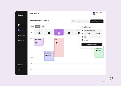 Medule - Healthcare Calendar appointments calendar consultation doctor health health app healthcare hospital medical product design reminder schedule ui ux website