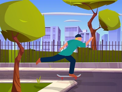 Skateboarding Kickflip Animation 2d animation ae after effects animation cel animation character kickflip motion graphics skate skateboard skater vector