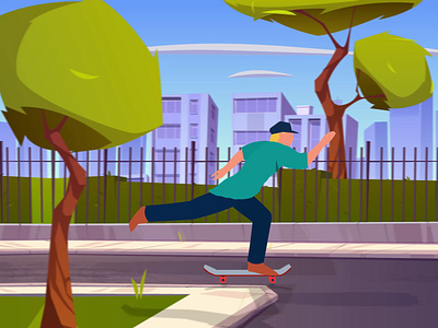 Skateboarding Kickflip Animation 2d animation ae after effects animation cel animation character kickflip motion graphics skate skateboard skater vector