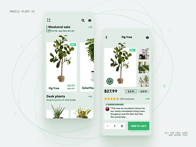 Plant Shop UI android design ios mobile mobile design plant ui ux