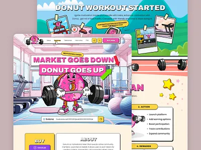 Motivation in crypto format! cartoon coin crypto cryptocurrency landingpage meme token uiux webdesign website