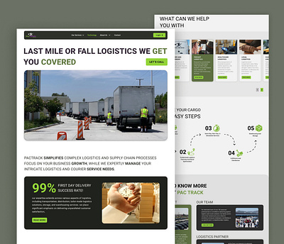 Logistics Website Redesign branding casestudy designprocess graphic design innovation inspiration landingpage logisticsdesign logisticswebsite moderndesign supplychain ui uidesign uiux userexperience uxdesign webdesign websiteredesign