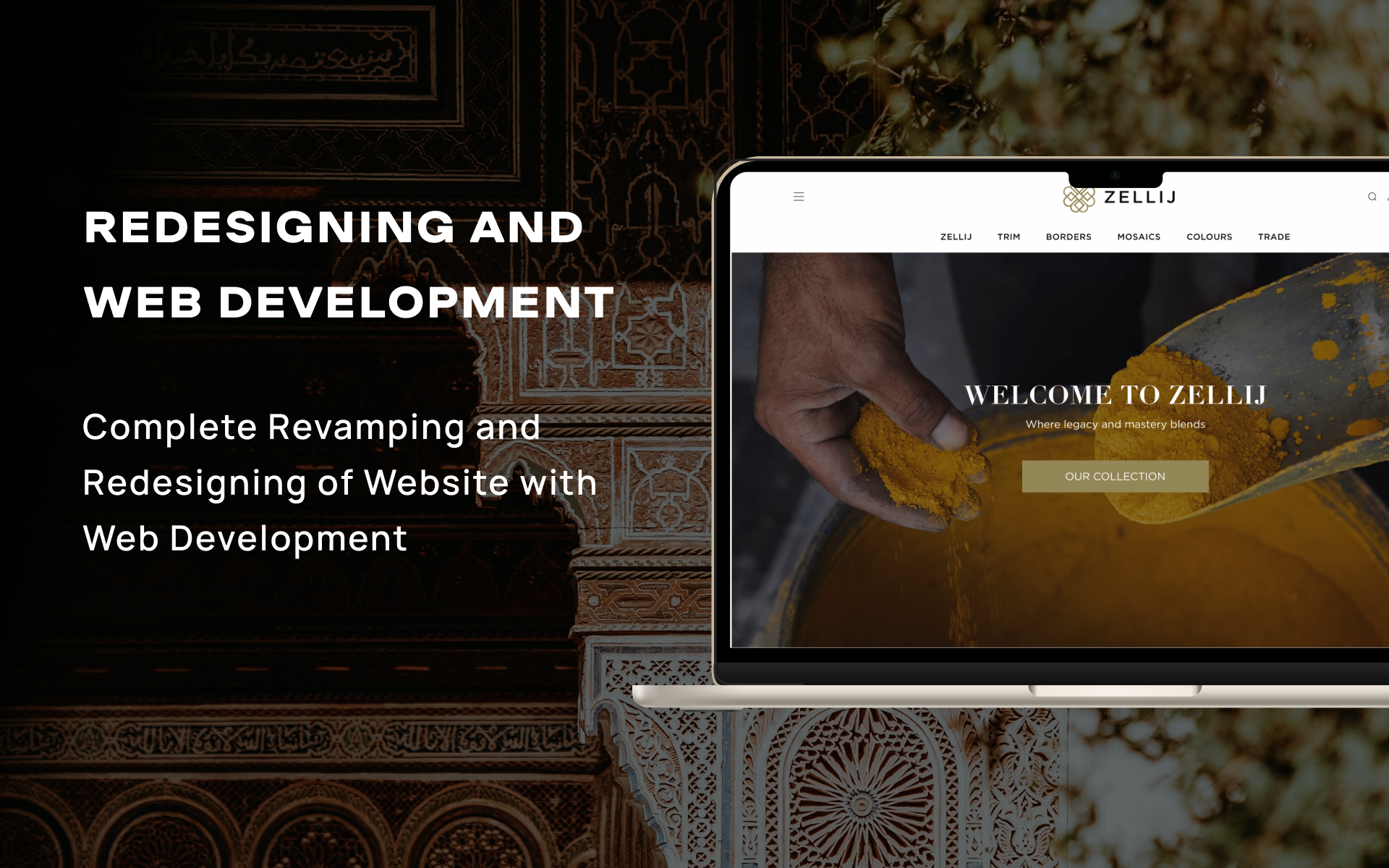 Redesigning & Web Development for Morrocan tiles (E-commerce) color conctruction copiright design s e commerce redesign seo tiles tiles custom design ui ux web development website