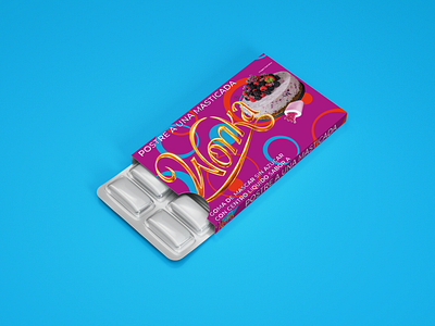 Packaging de chicle sabor postre graphic design packaging wonka