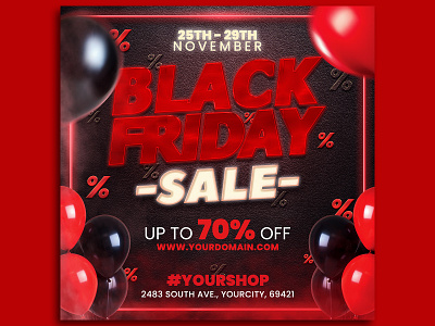 Black Friday Flyer Template shop