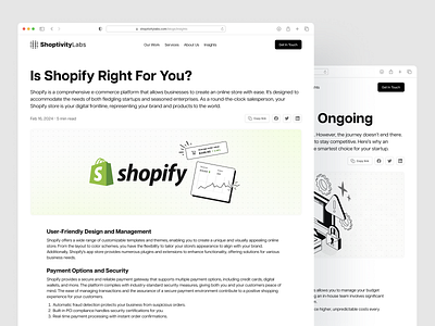 Blog Post Article - ShoptivityLabs article blog blog design blog post blogging blogpost clean journal landing page news newsletter post shopify ui ui design web web design website website blog