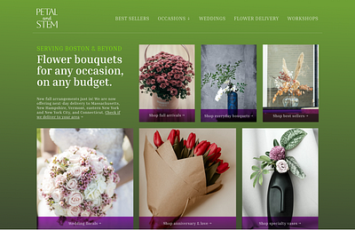 E-commerce hero section for a flower shop 30 days of web design ecommerce floral shop hero section landing page web design