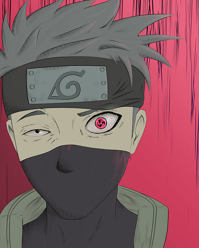 kakashi hatake copy ninja naruto inspired by tokyo ghoul mado amon mado anime design graphic design hatake illustration kakashi mado manga naruto sketch tokyo ghoul