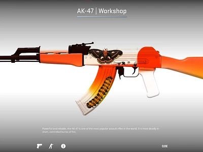 counter strike 2 day moth ak skin concept 3d blender branding counter strike counter strike 2 cs2 first person shooter fps graphic design guns illustration logo sketch ui ux video games