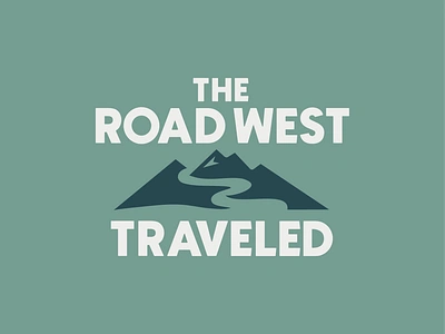 The Road West Traveled Logo branding film filmmaker illustration mountain mountains outdoor industry production road southwest