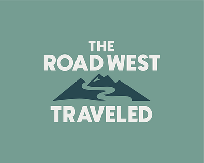 The Road West Traveled Logo branding film filmmaker illustration mountain mountains outdoor industry production road southwest