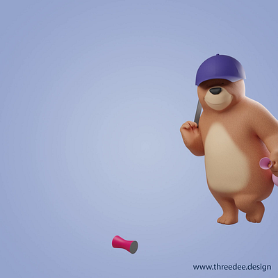 3D bear animation 3d 3d animation 3d mascot animal blender branding illustration illustrations kawaii mascot motion graphics recycle recycling animation render resources safe planet sustainable waste