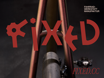 FIXED bicycle workshop logo .cc berlin bicycle brand branding cycle fix fixed fixed gear germany lettering logo punk visual identity wordmark