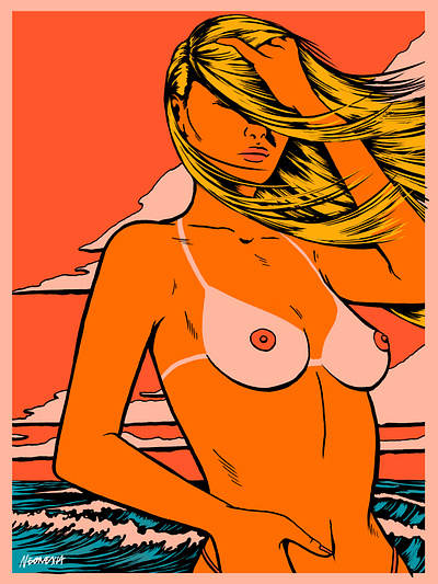 Endless Summer comic art comic style contemporary art creative illustration digital art digital artist digital illustration fashion illustration gig poster gig poster art graphic art graphic poster graphic style illustration illustration art illustrator poster art screen printing design street art style urban illustration