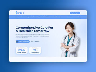 Doctor Appointment/ Medical Service Website Landingpage Design landing page wireframe