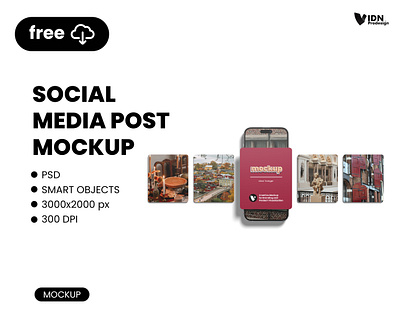 Social Media Post Mockup free free mockup freebies instagram instagram mockup mockup psd psd mockup social media