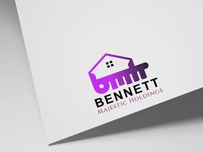 REAL ESTATE 'bmh' LOGO graphic design home logo house logo key shape logo letter mark logo logo real estate