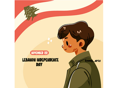 Hand Drawn Lebanon Independence Day celebration commemorate country culture day event flag freedom heritage history icon independence lebanese lebanon national patriot patriotic pride symbol unity