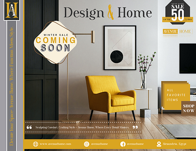 Avenue Home branding catalogue graphic design layout design logo printing