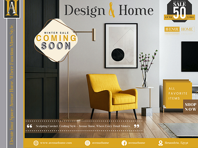 Avenue Home branding catalogue graphic design layout design logo printing