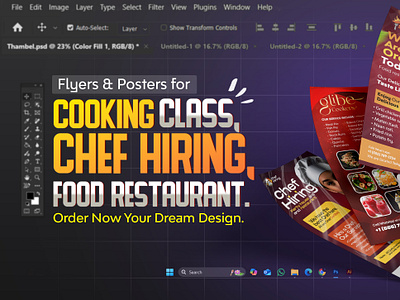 Flyer & Poster for Cooking Class Restaurant Chef Hiring. branding chefhiringflyer cookingclassflyer customfoodflyers eyecatchingflyers flyer graphic design poster professionalposterdesign restaurantposterdesign