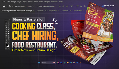 Flyer & Poster for Cooking Class Restaurant Chef Hiring. branding chefhiringflyer cookingclassflyer customfoodflyers eyecatchingflyers flyer graphic design poster professionalposterdesign restaurantposterdesign