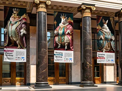 Hanging banners mockup billboard download free kriollodesign mockup psd