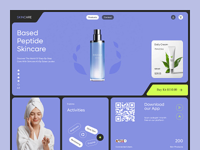 Beauty Product Homepage Design beauty beauty product beauty product website clean ui cosmetics e commerce face care glamour hero section homepage design jahid hasan jion product skin skincare spa ui design