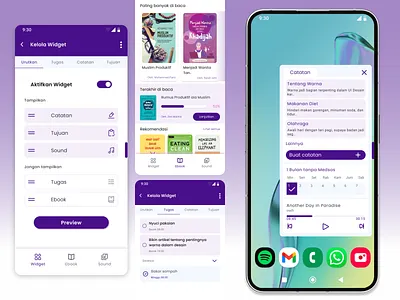 UbiNote - Desain UI Aplikasi Notes dan Produktivitas design app ebook notes productivity ui widget