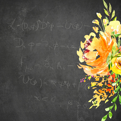 Elegant Chalkboard Floral Background Design design illustration