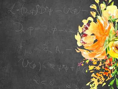 Elegant Chalkboard Floral Background Design design illustration