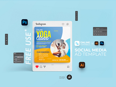 Yoga Class Instagram Post aam360 ad template design fitness marketing fitness post instagram template meditation post wellness design yoga yoga ad template yoga branding yoga class design yoga class template yoga inspiration yoga instagram post yoga practise template yoga template design