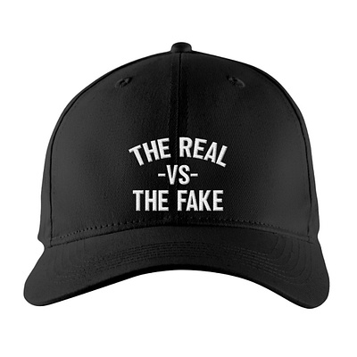 The Real VS The Fake Hat design illustration