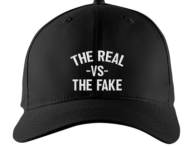 The Real VS The Fake Hat design illustration