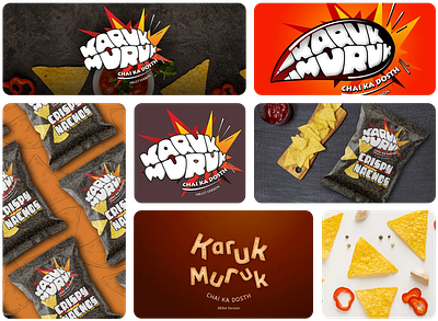 KARUK MURUK branding graphic design logo orange package design snacks yellow