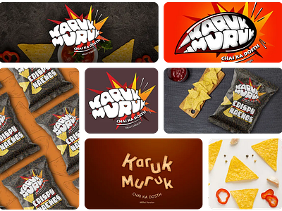 KARUK MURUK branding graphic design logo orange package design snacks yellow