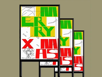 Illustration: Bold Christmas Poster Design abstract shapes aesthetic design artistic expression bold typography color contrast conceptual art contemporary art creative layout design inspiration geometric design graphic design holiday celebration minimalism minimalist art modern poster poster design print design stylish graphics visual communication visual identity