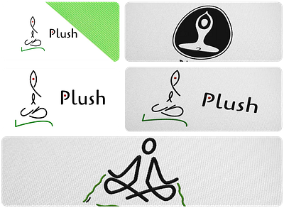 Plush branding font graphic design gree logo mat meditation yogo