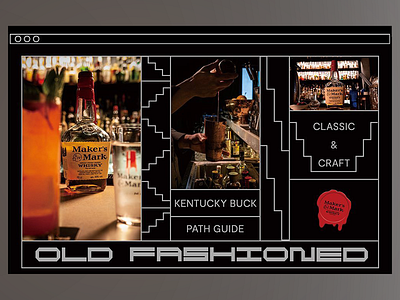 Poster: Old Fashioned Whiskey Bar Concept bar aesthetics beverage marketing bourbon focus classic cocktails cocktail branding creative menus drink packaging drink photography elegant layouts graphic design handcrafted visuals luxury bar visuals old fashioned drink product and bar showcase upscale drink experience vintage branding visual storytelling warm ambiance design whiskey bar identity whiskey design