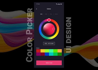 Color PickerUI Design behance brand color design dribble feedbcak ilteractive latest new pick picker select trend