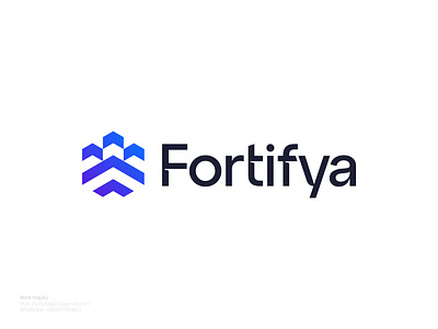 Logo Design For Fintech, Capital, Growth, Protection Company abstract logo arrow brand identity branding capital castle logo fintech fort fortress gradient logo growth investment logo logo design logo designer modern logo progress saas secure shield