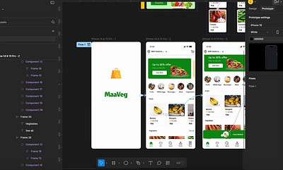 MaaVeg-Grocery Delivery App Home Page animation motion graphics prototype ui ux