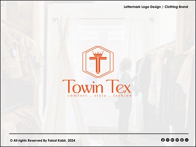 Towin Tex | Men's Clothing Logo Branding | Clothing Logo Design apparel logo attire logo brand identity branding clothing brand clothing logo fashion branding fashion logo graphic design lettering lettermark logo logo logo design logo designer mens fashion logo minimalist logo modern logo simple logo startup logo t logo