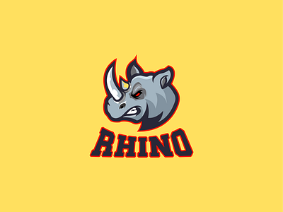 RHINO MASCOT LOGO animal logo brand logo logo logo design mascot mascot logo minimal logo minimalist logo rhino rhino logo rhino mascot logo wildlife wildlife logo