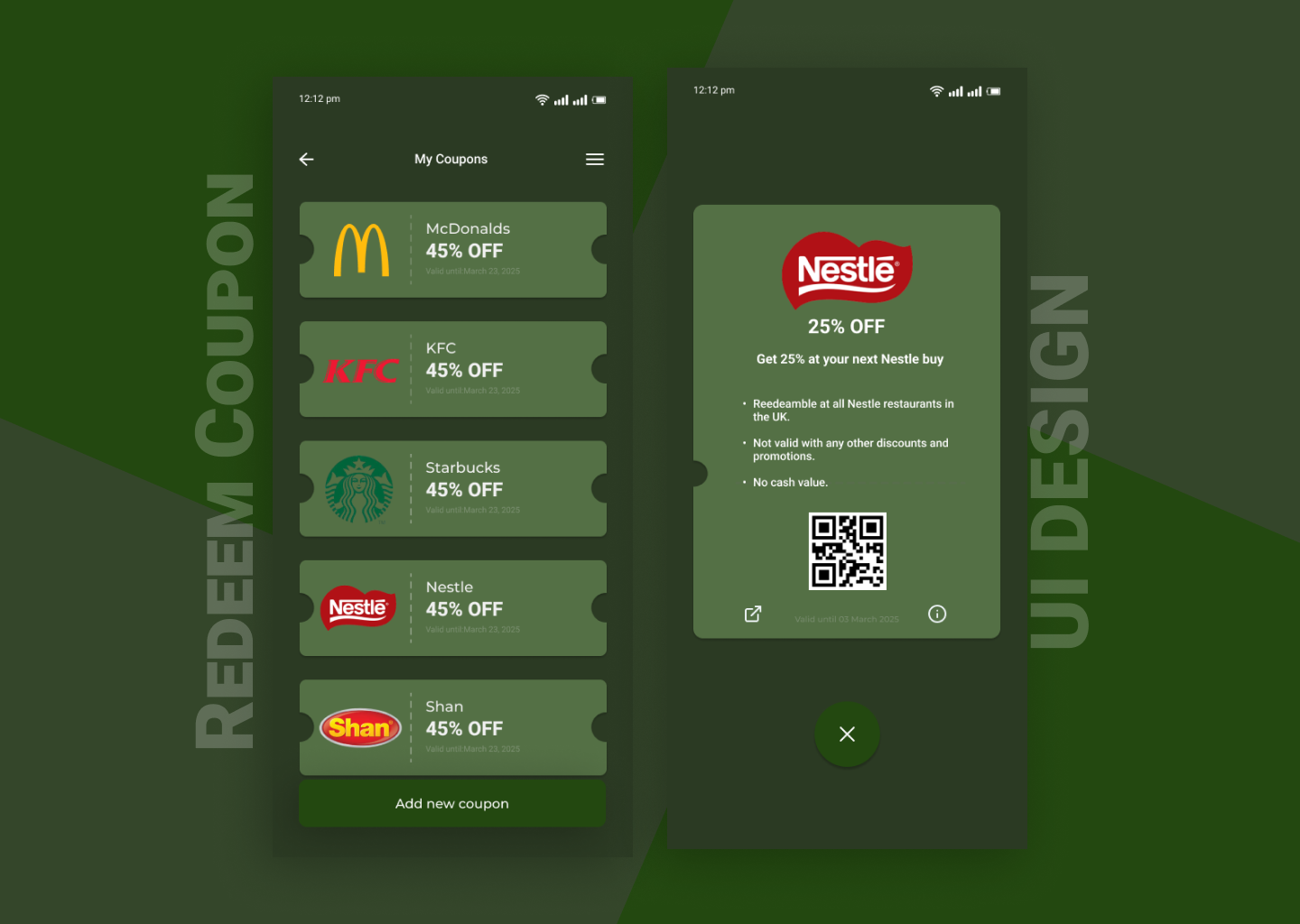 Redeem Coupon UI Design by Arzoo Niaz on Dribbble