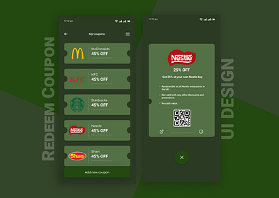 Redeem Coupon UI Design app brand branding coupon design dialyui dribble feedback figma illustration new radeem screen shot text trend trending