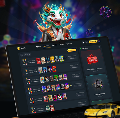 CSGO Casino battles casino casino dashboard casino design casino website crypto casino crypto gambling csgo csgo casino gambling gambling dashboard game online casino slot ui ux web design